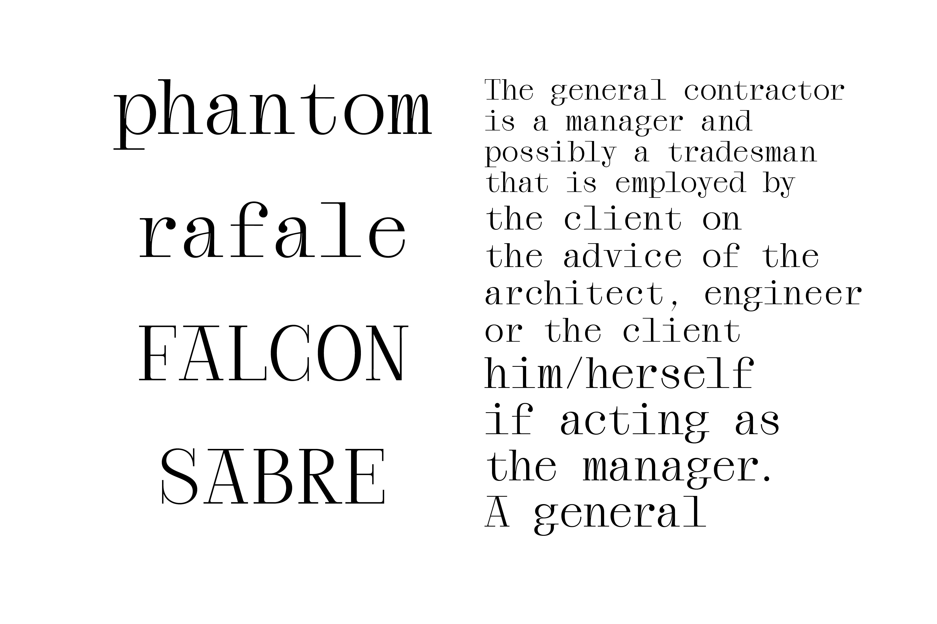 type design typographique : leo guibert loan Bottex design contractor typeface